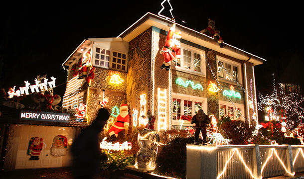 Lighting your house enough to be seen from the Hubble Space Telescope is an enormous waste of energy and resources—not to mention inefficient if you are using anything other than LED light bulbs. (AP/Fabian Bimmer)