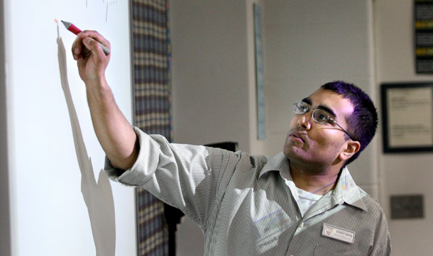 Hemant Mehta teaches his honors Algebra II/Trigonometry class at Neuqua Valley High School in Naperville, IL. Effective teachers and leaders are the foundation of successful schools yet most school districts don’t have the tools to identify which educators are effective or to provide them with feedback to help them improve their practice. (AP/Corey R. Minkanic)