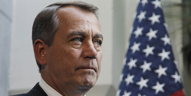 Leaders of the new majority in the House of Representatives promised to cut spending and eliminate earmarks. But House budget legislation filed Friday night contains a provision that looks very much like an earmark that would benefit the hometown and congressional district of Rep. John Boehner (R-OH), above. (AP/Alex Brandon)