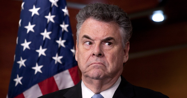 According to Rep. Peter King, 80 percent of mosques in this country are controlled by radical imams—including the Long Island mosque in his district that he regularly used to visit. (AP/Harry Hamburg)