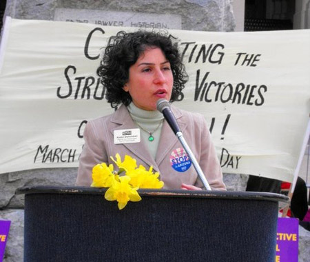 Azadeh Shahshahani (Marko Robinson, ACLU of Georgia volunteer)