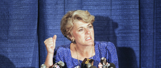 Geraldine Ferraro is seen in 1984 during her campaign for vice president. She passed away on March 26. (AP/File)