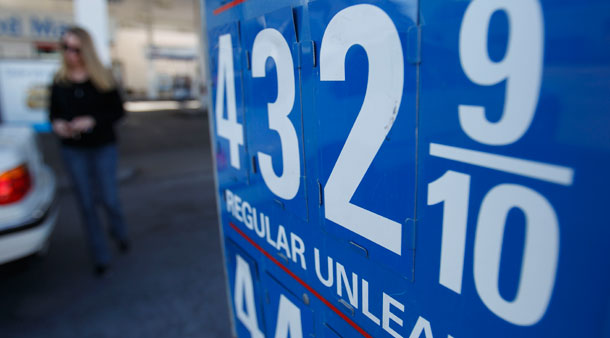 Rising oil prices are putting a damper on household budgets. (AP/Gregory Bull)