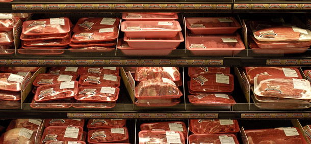 A wide variety of cuts of meat are displayed at Cub Foods grocery store in Burnsville, Minnesota. The House GOP budget would cut the Food Safety Inspection Service, which inspects meat, by $88 million, which is nearly 9 percent of its total annual budget. Since the fiscal year is half over, the reduction in the agency’s operating level for the remainder of this year will be about 18 percent. (AP/Jayme Halbritter)
