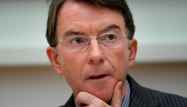 Lord Peter Mandelson, above, launched a new Institute for Public Policy Research project on globalization at the London Stock Exchange on March 11. (AP/Ivan Sekretarev)