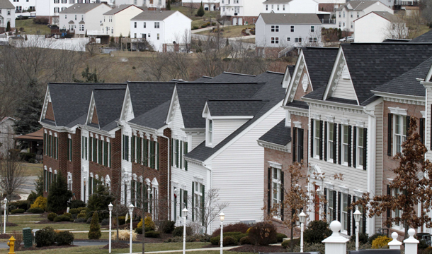 In this file photo taken February 20, 2011, a new home development is shown in Canonsburg, Pennsylvania. (AP/Gene J. Puskar)