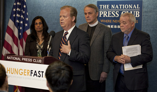 Ambassador Tony Hall, a former congressman and current executive director of the Alliance to End Hunger, announces the Hunger Fast at the National Press Club on Monday, March 28, 2011, in Washington, D.C. (Flickr/<a href=