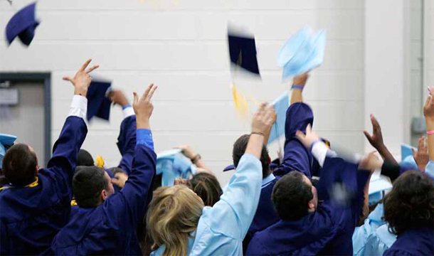 Students who attend a charter high school are 7 to 15 percentage points more likely to graduate and earn a high school diploma than are traditional public high school students. (AP/J.D. Pooley)