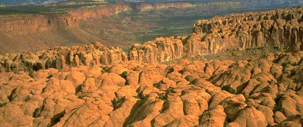 Escalante Canyon's natural formation domes are seen inside the Grand Staircase-Escalante National Monument in Utah. President Bill Clinton created the monument in 1996. (AP/Jerry Sintz)