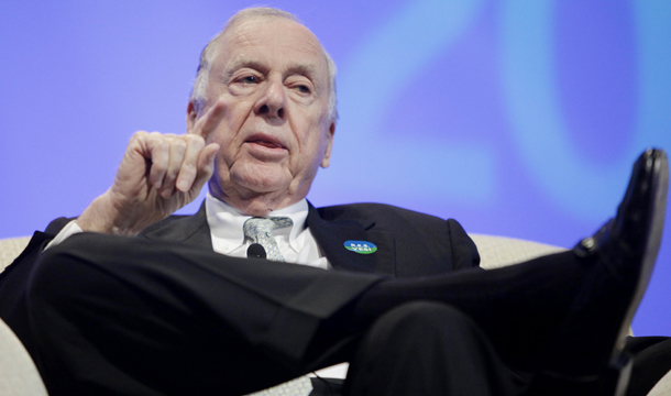 T. Boone Pickens developed his “Pickens Plan” in 2008 to dramatically reduce U.S. oil use by fueling vehicles with natural gas. The plan, however, has recently come under fire from a number of conservative and right-wing organizations and legislators. (AP/M. Spencer Green)