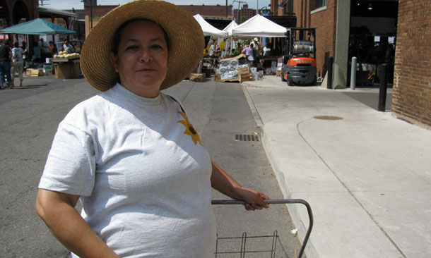 When Elizabeth Luna lost her job, she began receiving food stamps and learned how to use them. SNAP benefits are administered through an electronic debit system that works much like a debit card. (AP/David Runk)