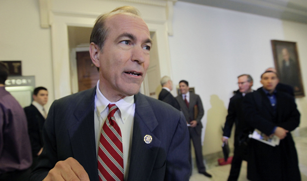 Education is on the Tea Party’s chopping block. Rep. Scott Garrett (R-NJ), pictured above, routinely grills education secretaries at congressional hearings, insisting that the Constitution does not authorize any federal involvement in education. (AP/J. Scott Applewhite)