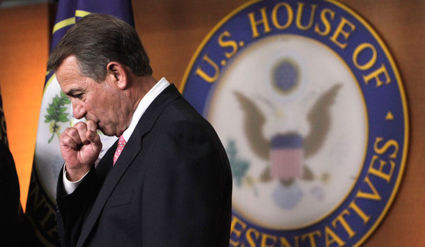 The Republican-led House of Representatives has chosen to cut spending, even with a staggering 14 million people out of work, leading to increasingly gloomy economic forecasts. (AP/Jacquelyn Martin)