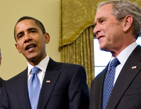 It would be easy to assume that President George W. Bush cut taxes more in his first term. (AP/J. Scott Applewhite)