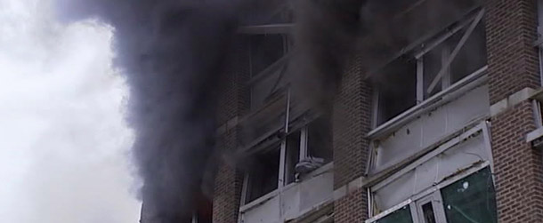 In this image taken from TV, smoke and flames billow from the shattered  window of a building after an explosion in Oslo, Norway, on July 22,  2011. Isolated incidents such as the Oklahoma City bombing in 1995, the Fort Hood shooting in 2009, or the Oslo attacks earlier this year are likely to become the dominant strain of terrorism entering the next decade after 9/11. (AP/TV2 Norway)