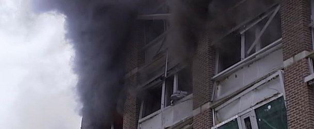 In this image taken from TV, smoke and flames billow from the shattered window of a building after an explosion in Oslo, Norway, on July 22, 2011. Isolated incidents such as the Oklahoma City bombing in 1995, the Fort Hood shooting in 2009, or the Oslo attacks earlier this year are likely to become the dominant strain of terrorism entering the next decade after 9/11. (AP/TV2 Norway)