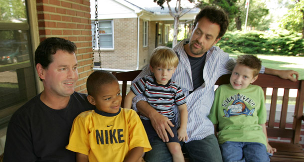Public policy has not kept up with the changing reality of the American family. Our laws and discourse largely ignore the roughly 2 million children being raised by LGBT parents. (AP/Orlin Wagner)