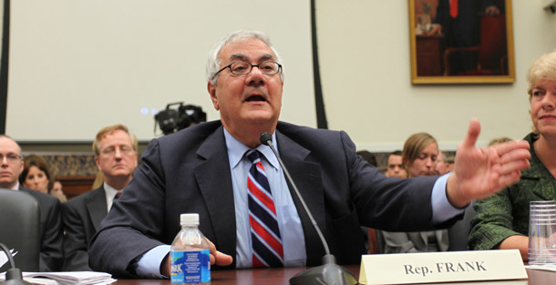 Rep. Barney Frank (D-MA) testifies at a hearing on the Employment Non-Discrimination Act on June 16, 2009. Rep. Frank introduced ENDA in the House of Representatives earlier this year, where it has 153 co-sponsors. A recent CAP poll finds support for the legislation among small businesses. (Flickr/<a href=