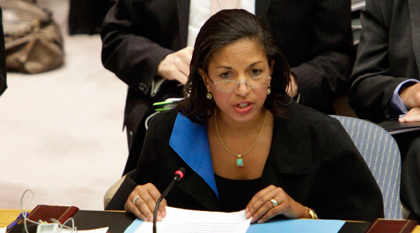 U.S. Ambassador Susan Rice speaks after a vote sanctioning Iran during a session of the United Nations Security Council on June 9, 2010. The Obama administration’s successful efforts to constrain Iran’s nuclear development are undeniable. (AP/Richard Drew)