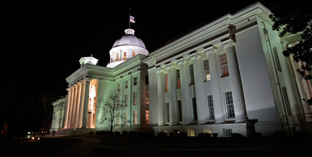 The Alabama capitol is shown in Montgomery. The new immigration law fundamentally alters the function of local and  state government from that of providing services and assuring public  safety to enforcing immigration laws. (AP/Dave Martin)