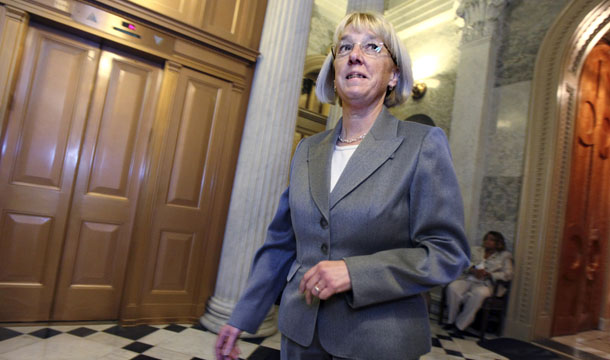 Sen. Patty Murray (D-WA), co-chair of the Joint Select Committee on Deficit Reduction, walks through the Capitol in Washington, Tuesday, November 15, 2011. (AP/J. Scott Applewhite)