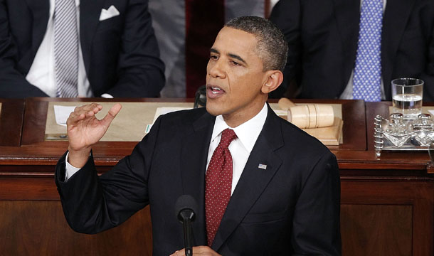 President Barack Obama delivers the State of the Union address in the U.S. Capitol in Washington, Tuesday, January 24, 2012. (AP/J. Scott Applewhite)