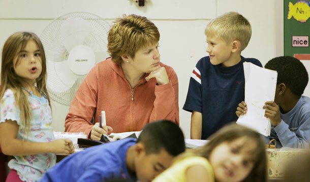 The president's budget invests in a highly effective teaching workforce, promotes innovation, and supports programs that serve low-income students. (AP/ Orlin Wagner)