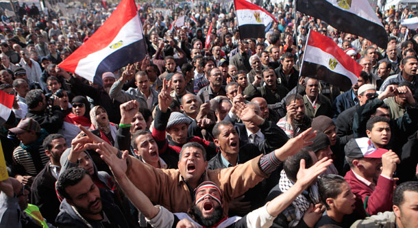 A full year after uprisings in Egypt forced out President Hosni Mubarak, much uncertainty still remains on the country's future direction. (AP/ Amr Nabil)