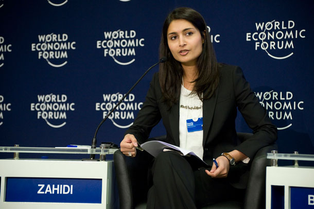 Saadia Zahidi, head of the World Economic Forum’s Women Leaders and Gender Parity program, who argues that when women 