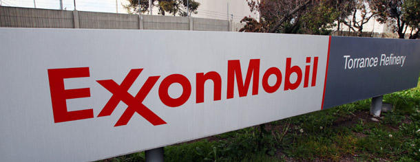 The sign for the ExxonMobil Torrance Refinery in Torrance, California, is shown. It appears that House Budget Committee Chairman Paul Ryan’s (R-WI) proposed  FY 2013 budget resolution would retain a decade’s worth of oil tax breaks worth $40 billion for companies such as Exxon. (AP/Reed Saxon)