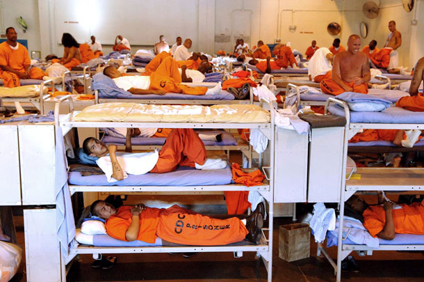 Eliminating the racial disparities inherent to our nation’s criminal-justice policies and practices must be at the heart of a renewed, refocused, and reenergized movement for racial justice in America. (AP/California Department of Corrections)