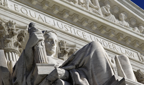 A detail of the West Facade of the U.S. Supreme Court is seen in Washington, Monday, March 7, 2011. (AP/J. Scott Applewhite)