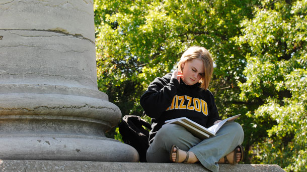 A student at the University of Missouri. (AP/ L.G. Patterson)