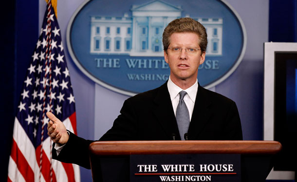 Housing and Urban Development Secretary Shaun Donovan gestures during a news briefing at the White House.<br /> (AP/Pablo Martinez Monsivais)