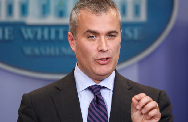 Office of Management and Budget Director Jeff Zients briefs reporters at the White House in Washington regarding the budget. (AP/Charles Dharapak)