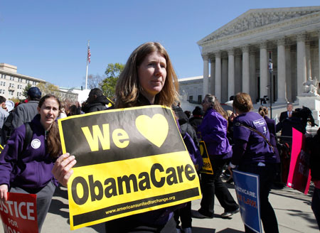 A Supreme Court ruling on the Patient Protection and Affordable Care Act, commonly known as Obamacare, is expected on Thursday. The law would increase access to millions of Americans, protect those with pre-existing conditions, and lower health insurance costs for those who need it most. (AP/Charles Dharapak)