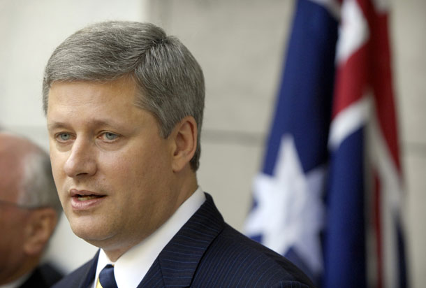 Conservative Canadian Prime Minister Stephen Harper has proposed a significant slashing of Canada’s defense budget, bringing the overall cut to nearly 10 percent of what had formerly been projected, while Washington lawmakers may not respond to the public's desire to reduce U.S. defense spending.
<br /> (AP/ Mark Graham)