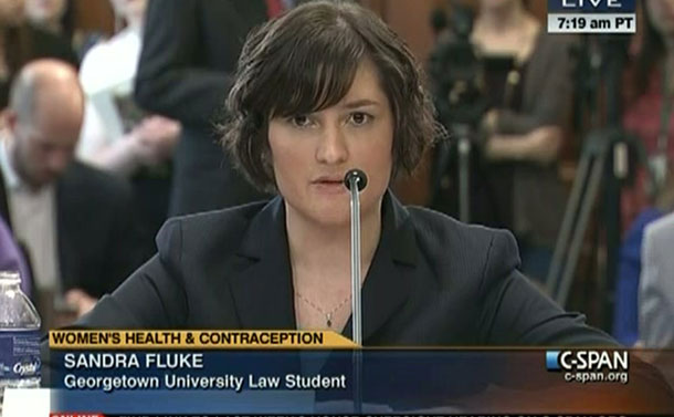Sandra Fluke testifies before Congress on access to contraceptives and women's health. Young women have a lot to lose from the various amendments proposed to block provisions in the Affordable Care Act that make contraceptive coverage more affordable. (AP/C-SPAN)