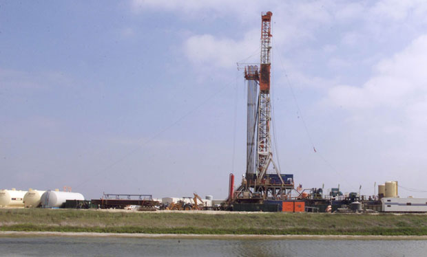 The BNP Petroleum Corporation's gas rig on Padre Island National Seashore, Texas. Oil and gas drilling in national parks has the potential to be devastating to natural wildlife and poses risks to environmental safety and public health. (AP/David Pellerin)