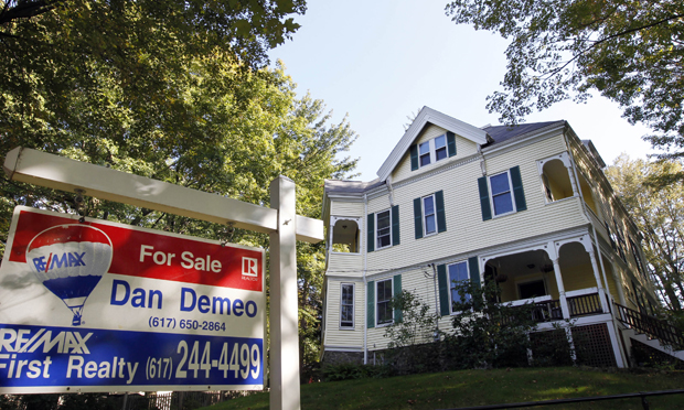 A home for sale is seen in Newton, Massachusetts. (AP/Steven Senne)