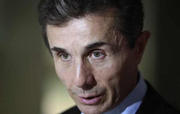 In this photo taken Wednesday, September 12, 2012, Georgia's billionaire and opposition leader Bidzina Ivanishvili speaks during his interview with The Associated Press at his home in Tbilisi, Georgia. (AP/Shakh Aivazov)