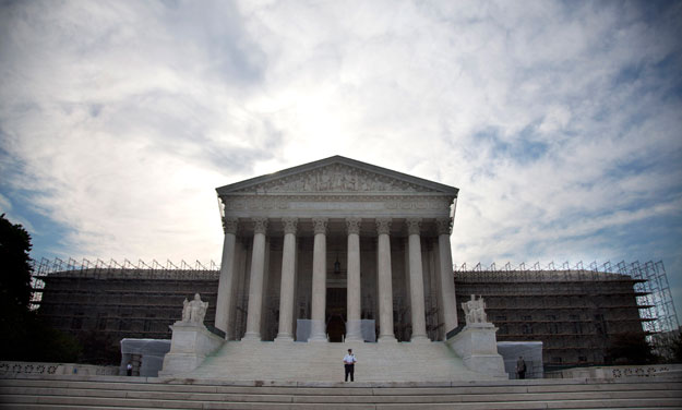 Earlier this year, the Supreme Court reaffirmed its controversial Citizens United v. Federal Elections Commission decision from 2010, following a challenge to a Montana law that prohibited corporate spending in elections. Disclosure laws would enable voters to know who is buying judicial elections in their states. (AP/Evan Vucci)