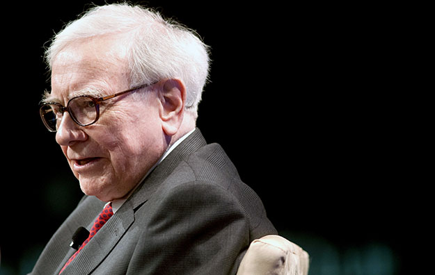 Warren Buffett, chairman and CEO, of Berkshire Hathaway, Inc., speaks during the Economic Club of Washington's 25th anniversary celebration dinner in Washington. (AP/Cliff Owen)