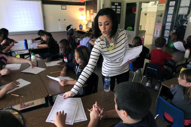 Holding teachers accountable for growth in student performance, with real consequences for achieving or failing to achieve their student performance goals, seemed to produce demonstrable changes in teacher behavior. (AP/Carlos Osorio)