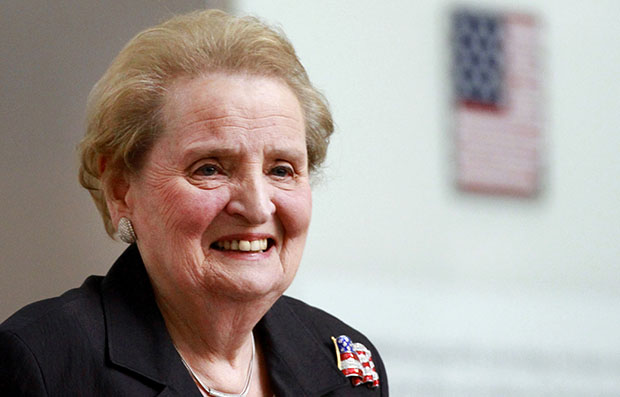 Former Secretary of State Madeleine Albright is seen at the Smithsonian National Museum of American History in Washington, May 24, 2012. (AP Photo/Jacquelyn Martin)