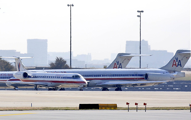 Planes line up for takeoff at Dallas Fort Worth International Airport in Grapevine, Texas. Most of the Federal Aviation Administration budget will be subject to the sequester cuts. Fully included in those cuts is the FAA’s “operations” account, which goes largely toward paying the salaries of our nation's 15,000 air traffic controllers who prevent our aircraft from running into one another in the skies. (AP/LM Otero)