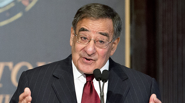 Secretary of Defense Leon Panetta delivers a speech to Georgetown University students and faculty on leadership and public service in Washington, Wednesday, February 6, 2013. (AP/Manuel Balce Ceneta)