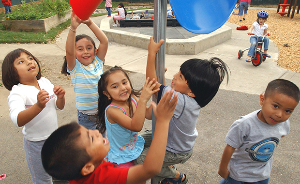 Preschoolers enjoy a variety of break activities at a Head Start program in Hillsboro, Oregon. (AP/Greg Wahl-Stephens)