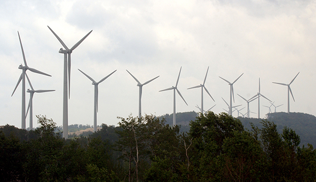 The Mountaineer Wind Energy Center on Backbone Mountain near Thomas, West Virginia. (AP/Dale Sparks)