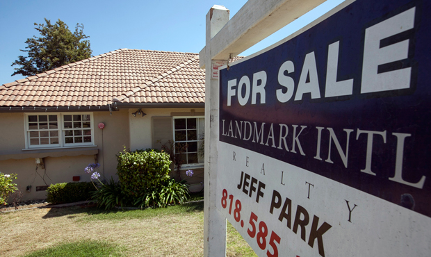 A single-family home for sale in Los Angeles. (AP/Damian Dovarganes)